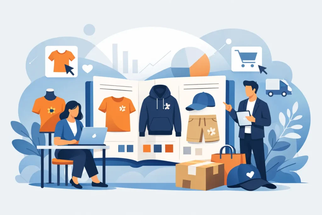 Catálogo de roupas personalizadas que vende